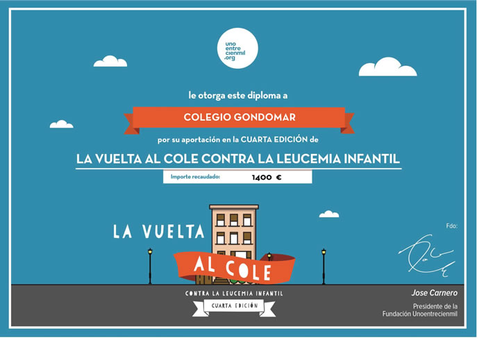 La Fundación "Unoentrecienmil" agradece nuestra participación.