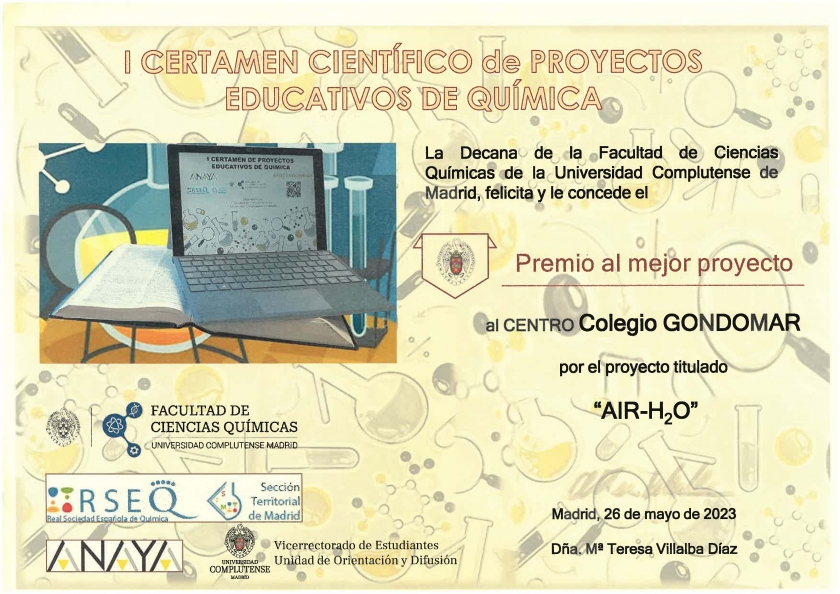 El Colegio Gondomar gana el I Certamen de proyectos Científicos UCM